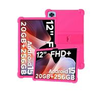 Silicone Tablet Case for DOOGEE T36 12 inch with Full Coverage, Shockproof, Anti-scratch, Adjustable Stand, and Soft Silicone Cover,Rose