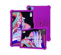 Silicone Tablet Case for DOOGEE U10 2025 10.1 inch Kids Friendly,Shockproof, Anti-scratch, Adjustable Stand, and Soft Silicone Cover,Purple