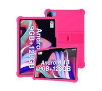 Silicone Tablet Case for DOOGEE U10 2025 10.1 inch Kids Friendly,Shockproof, Anti-scratch, Adjustable Stand, and Soft Silicone Cover,Rose