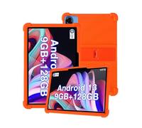 Silicone Tablet Case for DOOGEE U10 2025 10.1 inch Kids Friendly,Shockproof, Anti-scratch, Adjustable Stand, and Soft Silicone Cover,Orange
