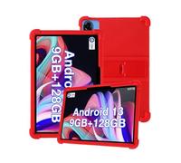 Silicone Tablet Case for DOOGEE U10 2025 10.1 inch Kids Friendly,Shockproof, Anti-scratch, Adjustable Stand, and Soft Silicone Cover,Red