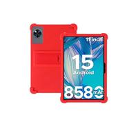 Silicone Tablet Case for DOOGEE U11pro 11 inch Tablet with Full Coverage, Shockproof, Anti-scratch, Adjustable Stand, and Soft Silicone Cover,Red