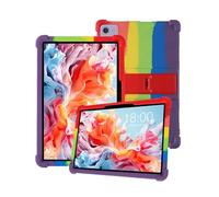 Silicone Tablet Case for Gleeso C10 10inch with Full Coverage, Shockproof, Anti-scratch, Adjustable Stand, and Soft Silicone Cover,Rainbow
