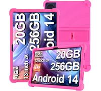 Silicone Tablet Case for Teclast T65 Max 13inch with Full Coverage, Shockproof, Anti-scratch, Adjustable Stand, and Soft Silicone Cover,Rose