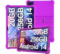 Silicone Tablet Case for Teclast T65 Max 13inch with Full Coverage, Shockproof, Anti-scratch, Adjustable Stand, and Soft Silicone Cover,Purple