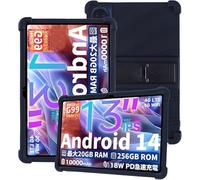 Silicone Tablet Case for Teclast T65 Max 13inch with Full Coverage, Shockproof, Anti-scratch, Adjustable Stand, and Soft Silicone Cover,Black