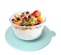 Silicone Tableware Sucker, Double-Sided Suction Pad for Bowls and Plates | Anti-skid Tableware Placemat for Kitchen Bowls Plates Dishes Tableware High Chair Dining Table Kitchen Accessories