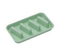 Silicone Taco Holder Stand 3 Compartments Reusable Tray for Soft Hard Shells - Heat Resistant Rack for Taco Tuesday Party Picnic BBQ 28.5x16.5cm(green)