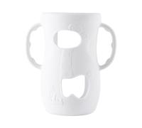 Silicone Tape Handle Bottle Cover, Improved Tod-Dler Grip, 11.7x10.6x6.6cm, Silicone Sleeve, Anti Breakage Protectors, Multi-Scenario Versatility, for Feeding Young Kids Tod-Dler