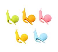 Silicone Tea Bag Holder Mini Snail Tea Bag Holder Reusable Glass Marker Identifiers 5PCS