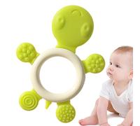 Silicone Teether - Toddler Gum Massager, Baby Teething Toy | Turtle Shape Toddler Soothing Toy, Cartoon Turtle Shape Soft Teether, Food Grade Relief Device for Teething Pain Management