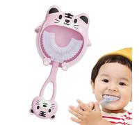 Silicone Teether Training Toothbrush - 5.59 * 3.18 * 0.90inches Self-Soothing Soft Silicone Teether | Cute Animal Shape Teething Toys for, Over 2 Years Old
