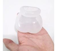 Silicone Testicle Bondage Male Soft Comfortable Silicone Bull Bag Ball Stretcher Snug,Scrotum Ballstretcher Ballsack for Adults Sex Toys (White)