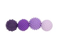 Silicone Textured Balls Sensory Fingertip Toys Innovative Design Stress Relief Sensory Stimulation for Travel Work Home Handcrafted Artwork Premium Silicone Metal 22mm 4pcs (Purple)