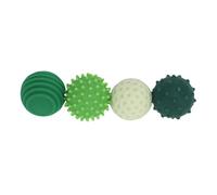Silicone Textured Balls Sensory Fingertip Toys Innovative Design Stress Relief Sensory Stimulation for Travel Work Home Handcrafted Artwork Premium Silicone Metal 22mm 4pcs (Green)