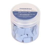 Silicone Thermal Pad, 100Pcs Thermal Conductivity Pad Insulated Shock Absorption Silicone Thermal Sheet for Phone Computer for Heatsink Chip Heat Conduction 12 X 12 X 1.5mm