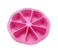 Silicone Three-Sided Figure Cake Mould Reusable Nonstick Cornbread Pans Multi-Purpose 8 Cavity Pie Silicone Moulds for Soap/Polenta Or Biscuits (Pink)