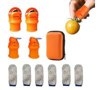 Silicone Thumb Cutter - Silicone Cut Resistant Finger Guards - 11-Piece Finger Plant Fruit Picking Cutter Set - for Pruning Picking Planting and Trimming Outdoor in the Garden on the Farm in Kitchen