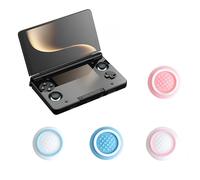 Silicone Thumb Grips Compatible with Ayn Thor - Anti-Slip Joystick Caps, Enhanced Grip for Gaming & Comfortable Play (Red Blue)