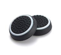 Silicone Thumb Stick Grip Cap Joystick Thumbsticks Caps Cover for PS4 Xbox One PS3 Xbox 360 PS2 Game Controllers (Black w/White)