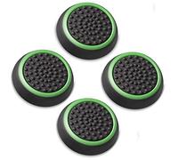 Silicone Thumb Stick Joystick Analog Grip Thumbsticks Cap Cover Case for PS4 PS3 Xbox One Xbox 360 Wii U NS Pro Controller (Black-Green)