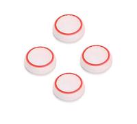 Silicone Thumb Stick Joystick Analog Grip Thumbsticks Cap Cover Case for PS4 PS3 Xbox One Xbox 360 Wii U NS Pro Controller (White-Red)