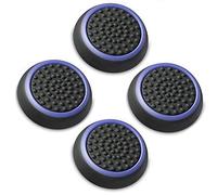 Silicone Thumb Stick Joystick Analog Grip Thumbsticks Cap Cover Case for PS4 PS3 Xbox One Xbox 360 Wii U NS Pro Controller (Black-Blue)