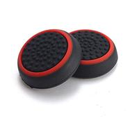 Silicone Thumb Stick Joystick Cap Analog Grip Thumbsticks Cap Cover Case for Nintendo Switch NS Joy-Con Controller (Black-Red)