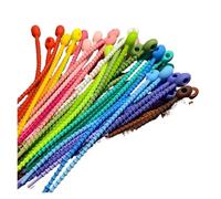 Silicone Ties 30PCS Silicone Reusable Cable Wire Organizer Winder Storage Holder Bag Ties Cord Bag Clip