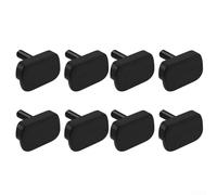 Silicone Tip Replacement 4/8 Pack Heat Resistant BPA Anti Scratch Protector for Air Fryer Grill Pan Basket Compatible with GAF838 GAF686 GAF798 Series Black(8 pcs)
