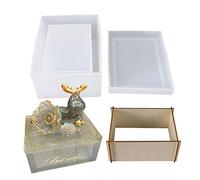 Silicone Tissue Box Resin Mold with Lid for Epoxy Resin Casting Mould, Napkin Holder, DIY Jewelry Trinket Storage, Gift Box, Craft Supplies, Home Decoration