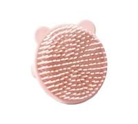 Silicone Toddler Hair Brush for Delicate Scalps Adorable Bear Shape Stimulating Massage Tool Comfortable Grip Handle Infant Scalp Massager Shower Present Kids Bath Tool Safe Baby Grooming