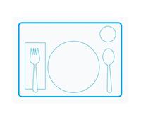 Silicone Toddler Placemat, Table Manners Easy to Clean Placement Toys Education Teaching Aids Food Mat Table Mat for Baby Child Home 40 * 30cm White baby placemat
