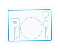 Silicone Toddler Placemat, Table Manners Easy to Clean Placement Toys Education Teaching Aids Food Mat Table Mat for Baby Child Home 40 * 30cm White..