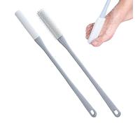 Silicone Toe Brush - Nail Brush for the Shower | Feet Cleaner for Elderly People | Long and Flexible Sleeve Bath Brush | Cute Hair for Toe Hygiene, Cleaning