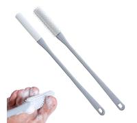 Silicone Toe Cleaning Brush | Long Handle Foot Scrubber in Shower | Long Handled Lotion Applicator for Feet | Silicone Foot Scrubber in Shower | Foot Brush for Seniors,Elderly,Disabled Men and Women