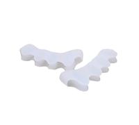 Silicone Toe Separator Hammer Bunion Gel Cushion 1 Pair Protective Pad Foot Care Tool(White)