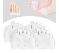 Silicone Toe Separators - 2025 Toe Separator for Women, Silicone Toe Separators for Women and Men | Breathable, Hallux Valgus Relief - Toe Straightener & Spacer for Women and Men (4 Pieces) (White)