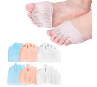 Silicone Toe Separators for Overlapping Toes, Gel Toe Separators Metatarsal Pads, Toe Separators for Women Men 1/2/4 Pairs Comfort Bunion Corrector, Breathable, Soft (Skin, 1pcs)