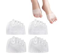 Silicone Toe Separators for Women Men, 2 Pairs Clear Silicone Toe Separators for Overlapping Toes Soft Gel Foot Corrector for All