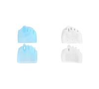 Silicone Toe Separators,Toe Protectors Overlapping,Hammer Toes & Corns Soft Grade Silicone,Pain Free,Breathable Gel Toes Separators - Unisex for Women Men Bunion Corrector For Women (B-W, 2PC)