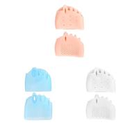 Silicone Toe Separators,Toe Protectors Overlapping,Hammer Toes & Corns Soft Grade Silicone,Pain Free,Breathable Gel Toes Separators - Unisex for Women Men Bunion Corrector For Women (O-B-W, 3PC)