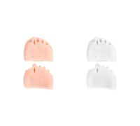 Silicone Toe Separators,Toe Protectors Overlapping,Hammer Toes & Corns Soft Grade Silicone,Pain Free,Breathable Gel Toes Separators - Unisex for Women Men Bunion Corrector For Women (O-W, 2PC)