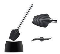 Silicone Toilet Brush - 41cm Bristle-Free Hygienic Loo Spatula With Long Handle - Flexible Non-Stick and Drip Free Bathroom Cleaning Tool - Free Standing Toilet Cleaner