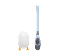 Silicone Toilet Brush And Holder Cleaner Brush Scrubber For Toilet Cleaning Bathroom With Duck Shape Design Bowl Cleaning And Holder Silicone With Dispenser For Bathroom