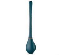 Silicone Toilet Brush and Holder Set Wall Mounted Flat Head for Deep Cleaning Corners Hygienic Anti-Drip Design 42.5cm Orange(blue)
