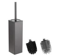 Silicone Toilet Brush Set Dual Head - Grey