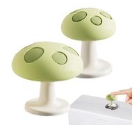 Silicone Toilet Button - 2-Piece Cute Mushroom Press Tool | Toilet Tank Replacement | Bathroom Accessory | Push Button for Bathroom Home Improvement Renovation Project