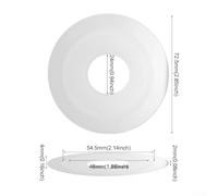Silicone Toilet Flush Valve Seal For Ring for Siamp 45 and Storm 33A, 2.85 Inch Diameter Replacement Washer for Drainage Valve, White (Pack of 5)(1pcs)