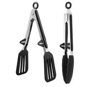 Silicone Tongs Kitchen Tongs for Cooking Stainless Steel Non-Stick Basic Cooking Tong Silicone Tongs for Ninja Air Fryer 9" Set of 2 Food Tongs Non Stick Pasta Salad Frying BBQ Serving Meat